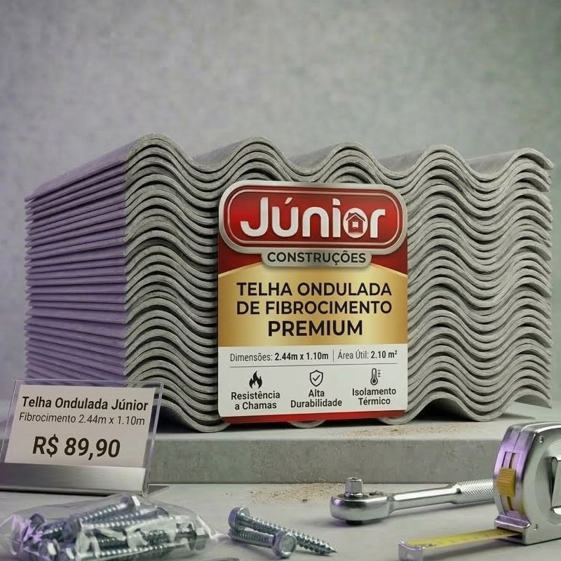 Telha ondulada de fibrocimento Premium